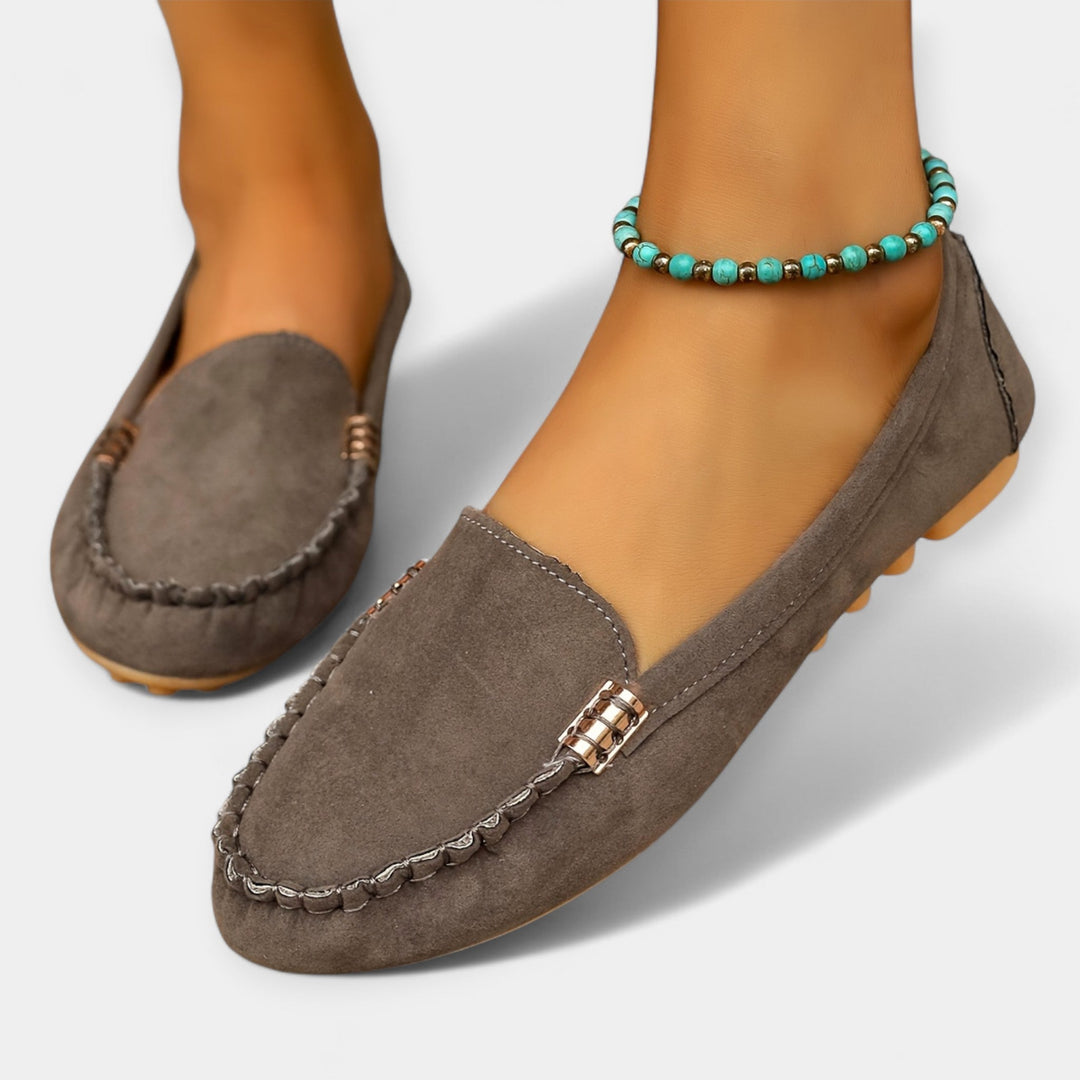 Loafers with Metallic Details
