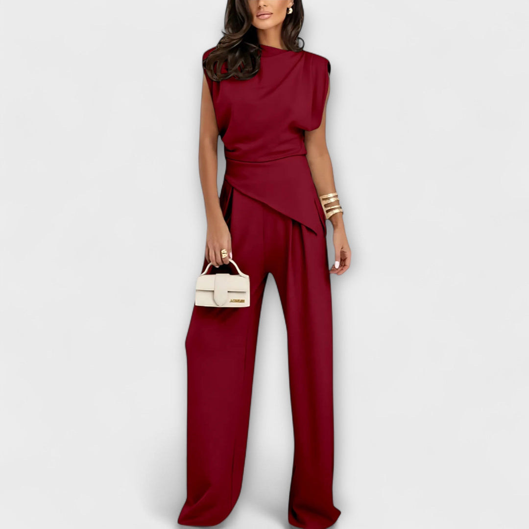 Asymmetrical Set with Dramatic Shoulders