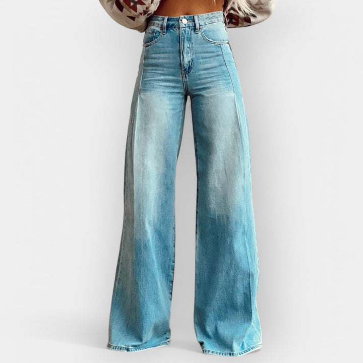 Wide Leg Pants with Flare Design