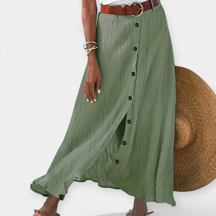 Sheer Midi Skirt with Slit
