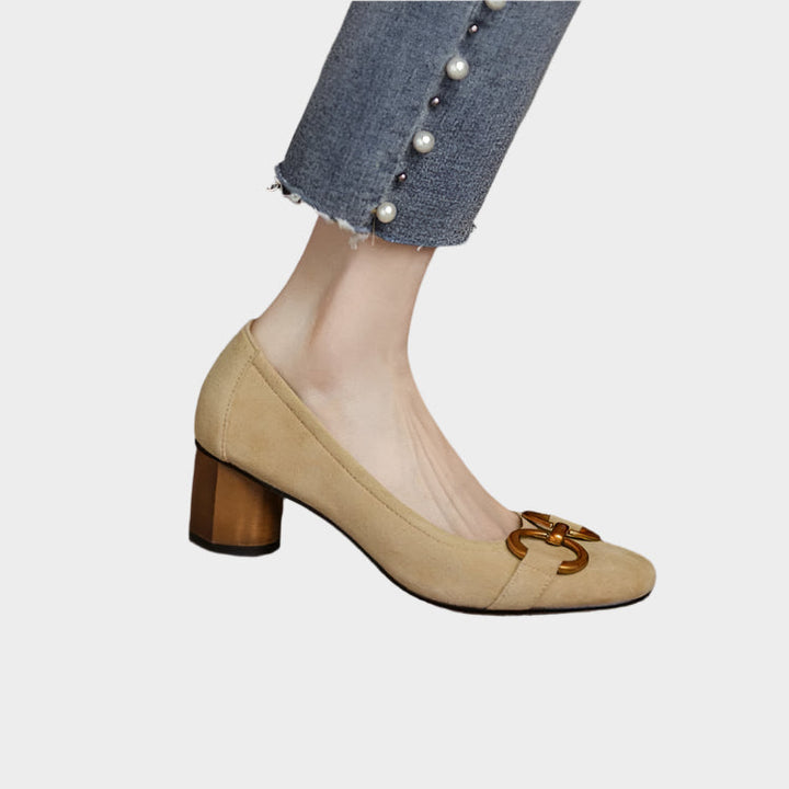 Elegant Square-Heeled Pumps