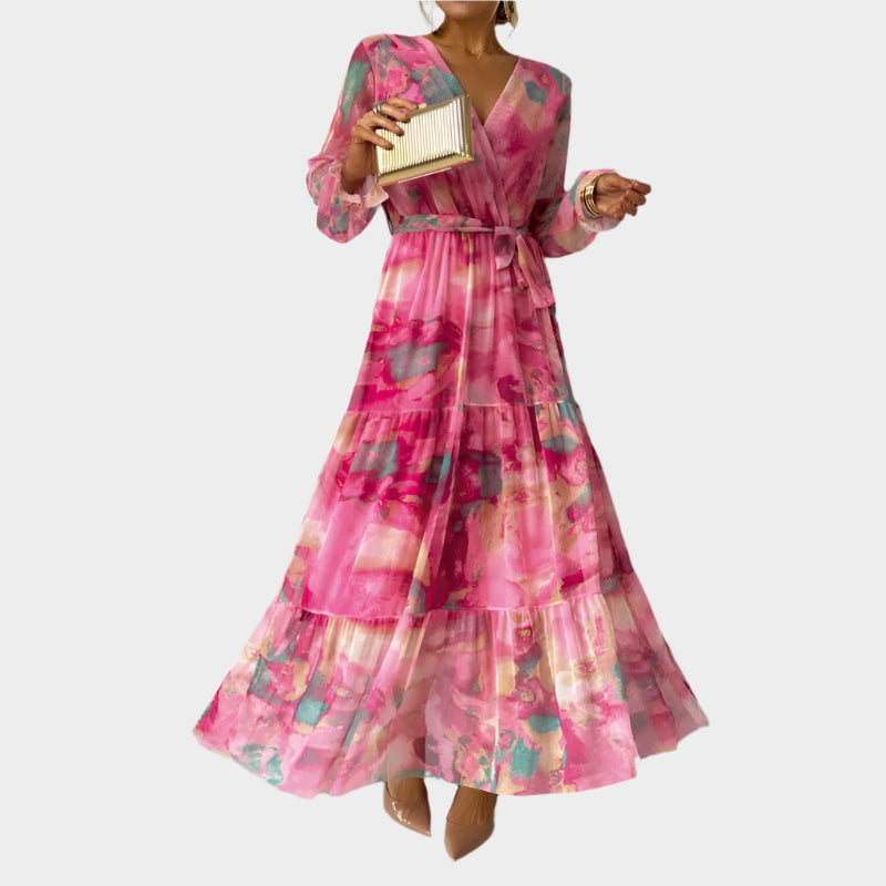 Midi Dress with Flowers