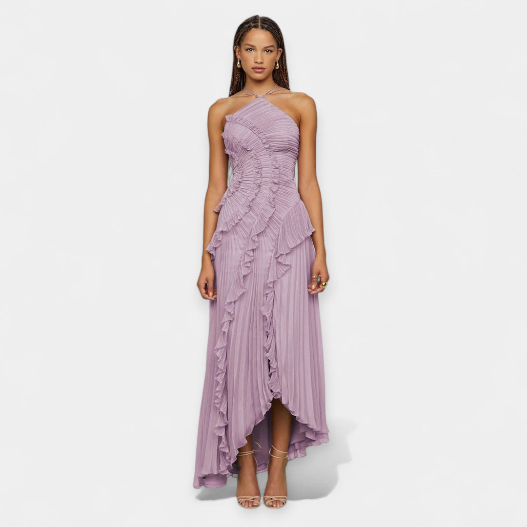 Dress with Structured Ruffles