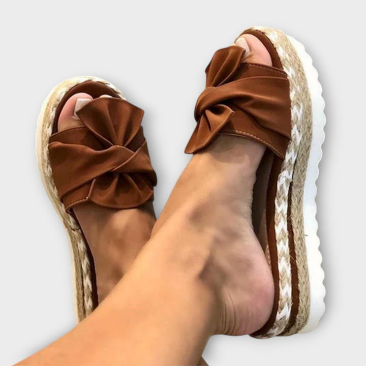 Sandals with Ribbon Ties