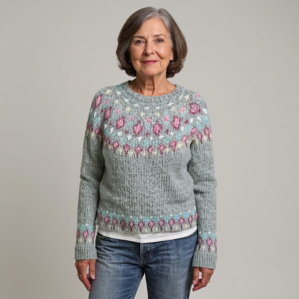 Knitted Sweater with Elegant Design