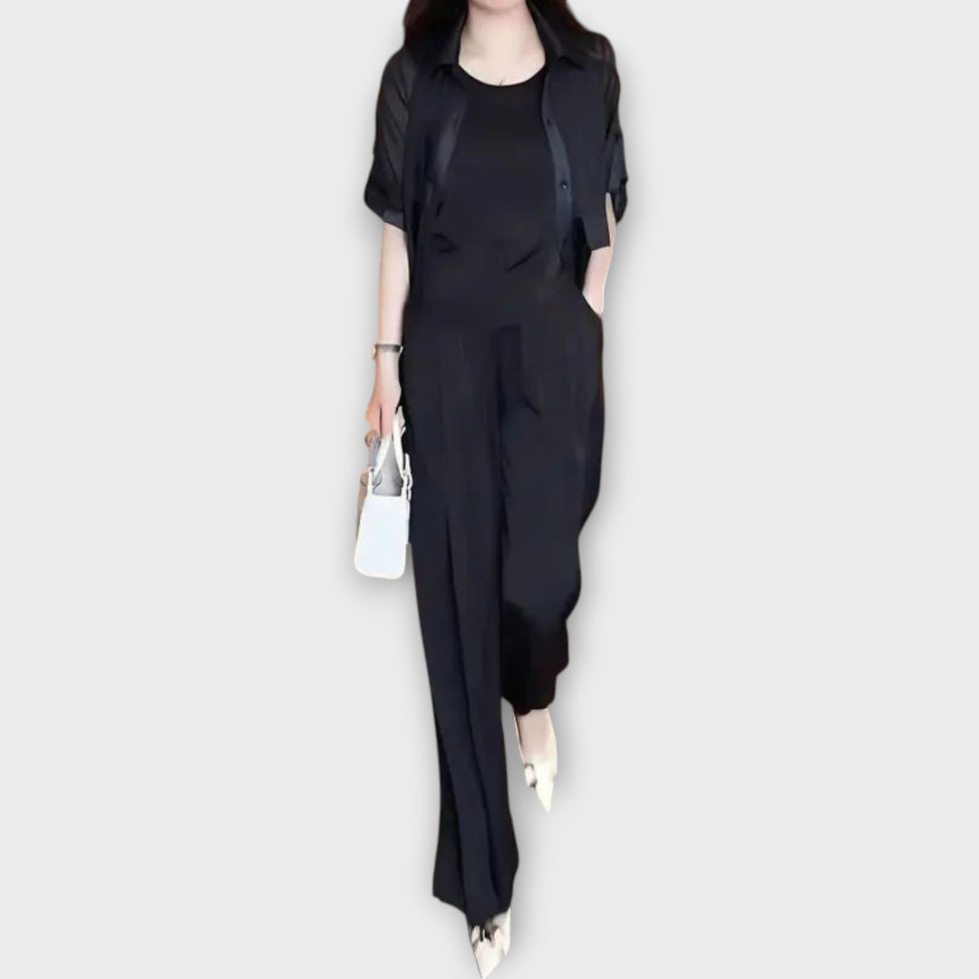 Elegant Three-Piece Relaxed Fit Set